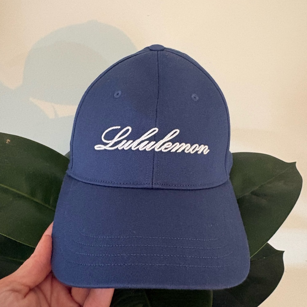 Lululemon Blue Script Logo Baseball Cap - image 1